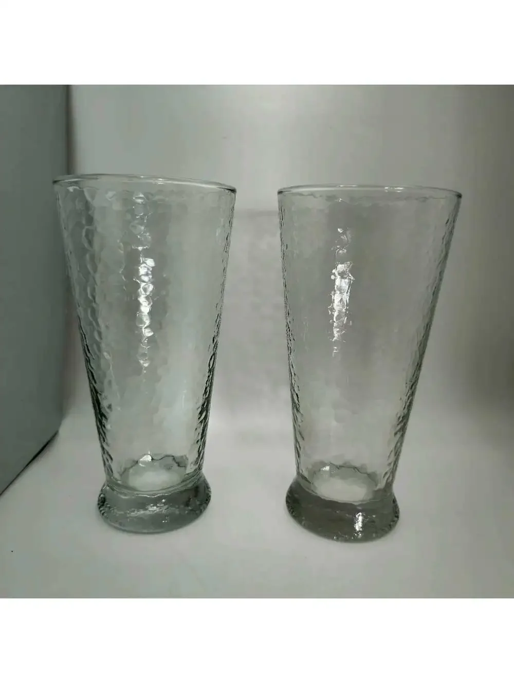 Southern Living At Home Pair Of Hammered Glass Tumblers 22 Oz. Each